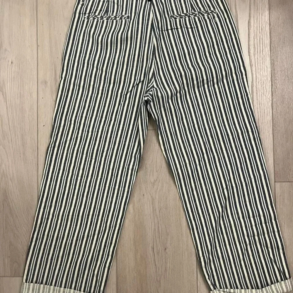 Rag & Bone Striped Wide Leg Pants Navy White Hickory Stripe Size 29 - Picture 6 of 8